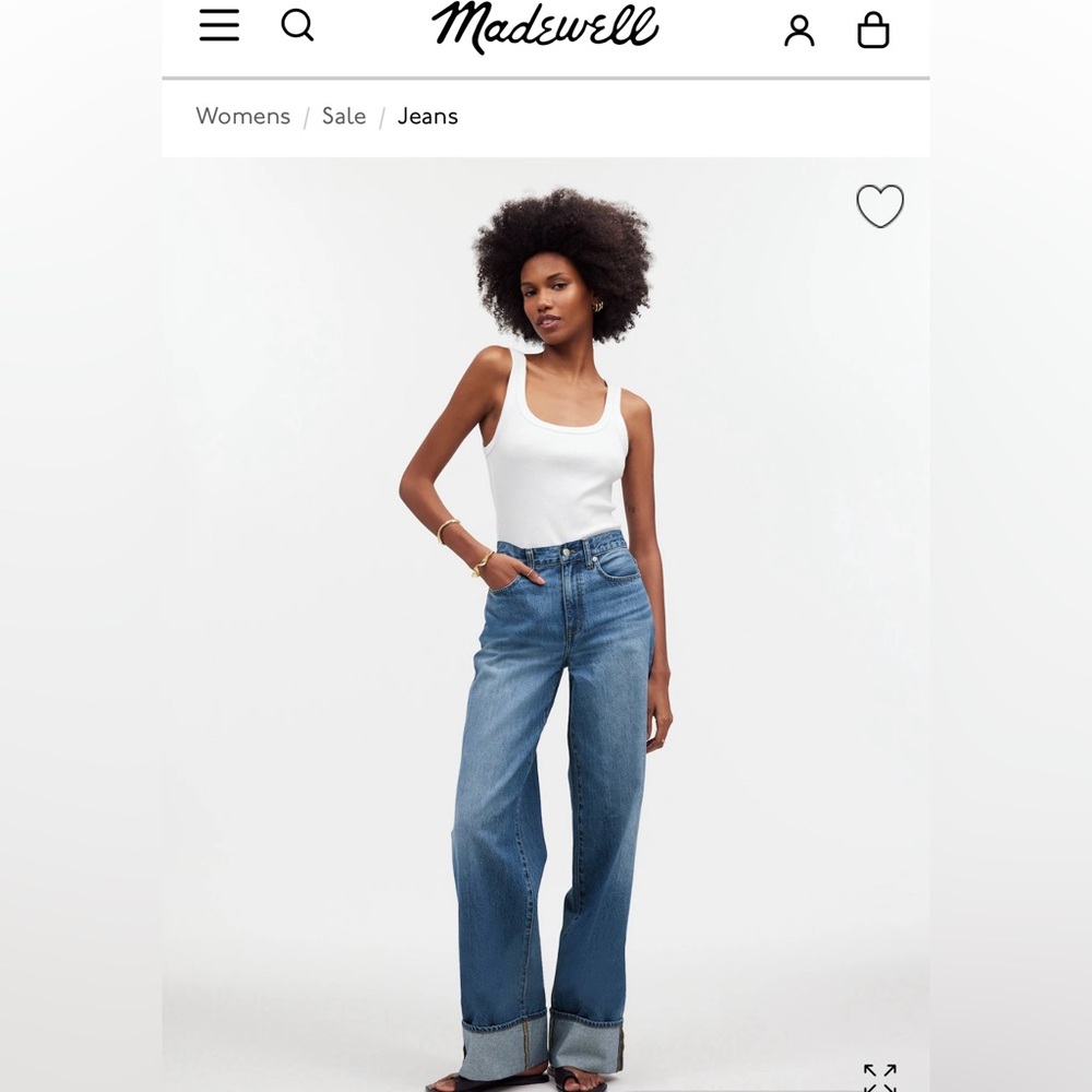 Madewell- Superwide-Leg Jeans in Fannin Wash